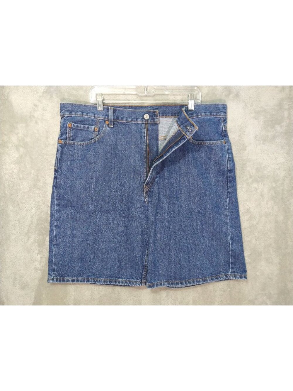Levis 550 Shorts Mens 40 Blue Denim Relaxed Fit Jort Medium Wash Dadcore